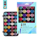 White Smoke I Heart Art Metallic Watercolour Pans, 28 Set Easter
