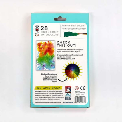 White Smoke I Heart Art Bright Watercolour Pans, 28 Set Easter
