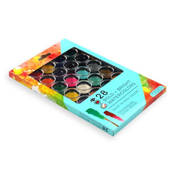 White Smoke I Heart Art Bright Watercolour Pans, 28 Set Easter