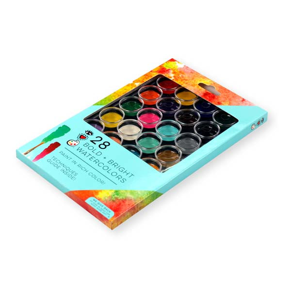 White Smoke I Heart Art Bright Watercolour Pans, 28 Set Easter