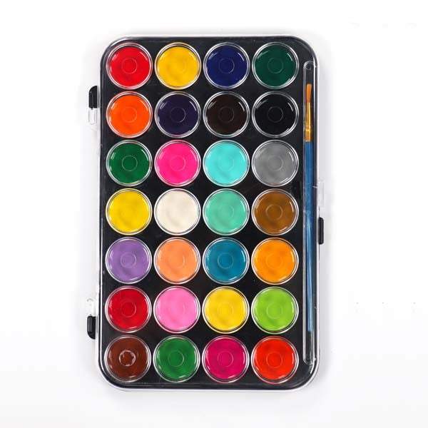 White Smoke I Heart Art Bright Watercolour Pans, 28 Set Easter