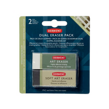 White Smoke Derwent Dual Eraser Pack, 2pcs Drawing Accessories