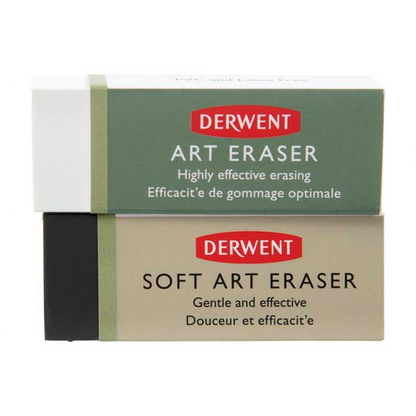 White Smoke Derwent Dual Eraser Pack, 2pcs Drawing Accessories