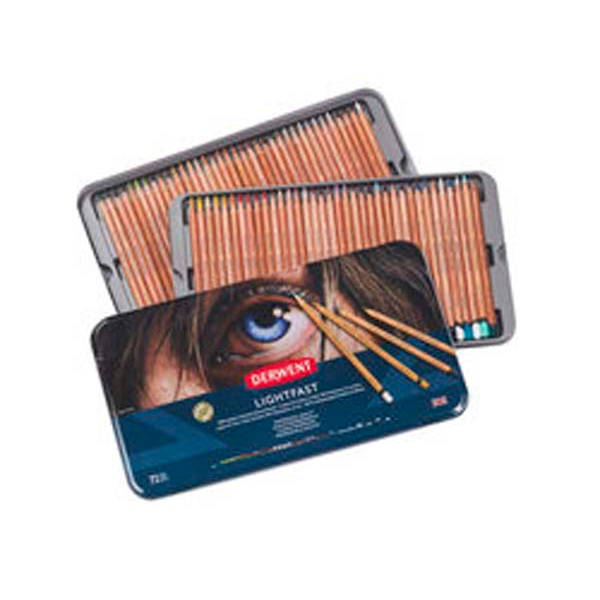 White Smoke Derwent Lighfast Pencils Tin 72 Pencils