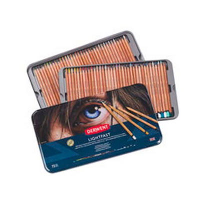 White Smoke Derwent Lighfast Pencils Tin 72 Pencils