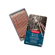 White Smoke Derwent Metallic Pencils Tin 12 Pencils