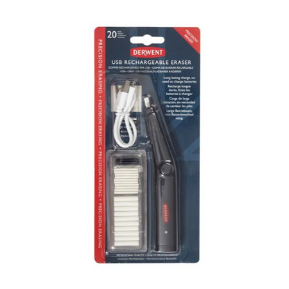 White Smoke Derwent USB Rechargeable Eraser Drawing Accessories