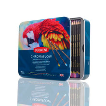 Gray Derwent Chromaflow Pencils Tin 72 Pencils