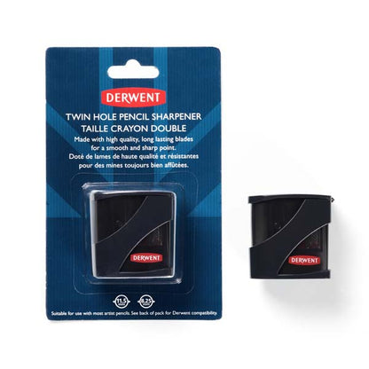 White Smoke Derwent 2 Hole Pencil Sharpener Drawing Accessories