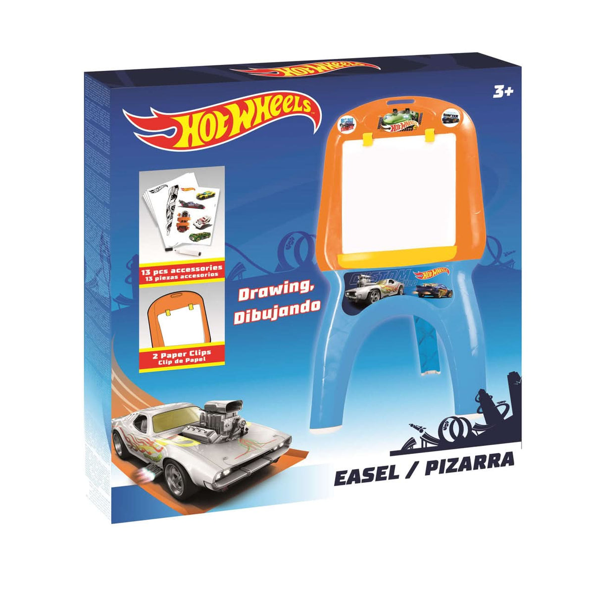 White Smoke Hot Wheels Kids Easel Kids Painting Sets