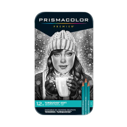 Dark Gray Prismacolor Premier Graphite Pencils, Soft Grade collection, 12Pk Pencils