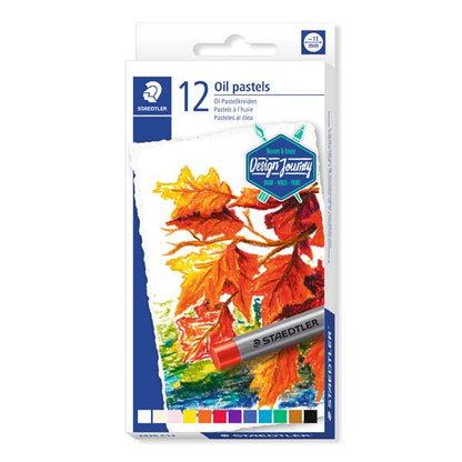 White Smoke Staedtler Design Journey Oil Pastels, Assorted Colours, 12Pk Pastels & Charcoal