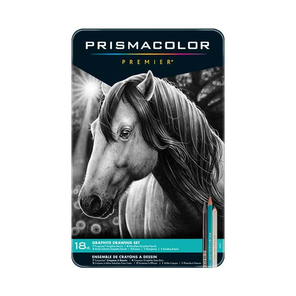 Dark Slate Gray Prismacolor Premier Graphite Pencils, Drawing Set, 18Pcs Pencils