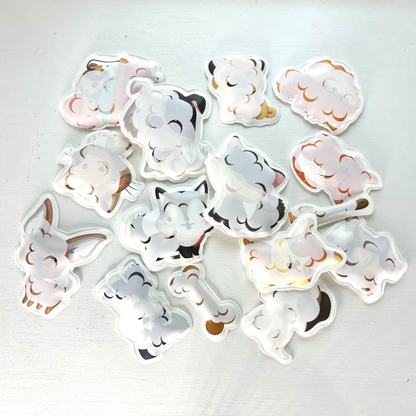 Light Gray Colour Chanding Bath Stickers, Muddy Paws Bath Time Fun