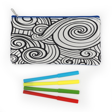 White Smoke Colour Me DIY Pencil Case Whirlpool 1Pc with Markers Kids Craft Kits