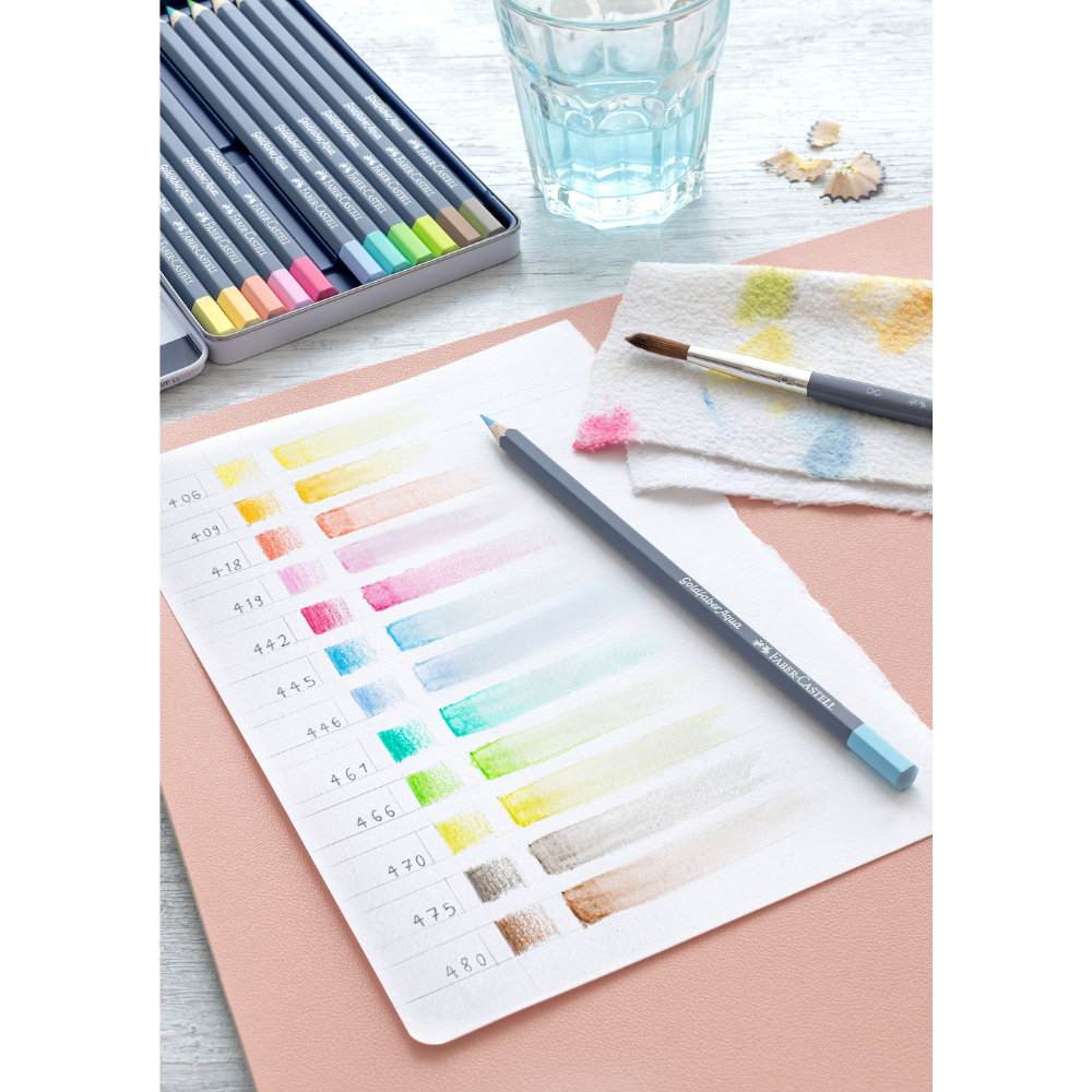 White Smoke Faber-Castell Goldfaber Aqua Pastel Pencil Set, 12Pk Pencils