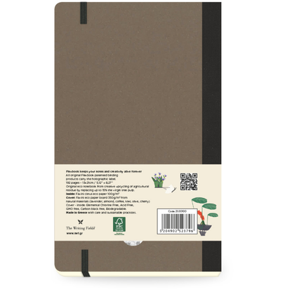 Dim Gray Flexbook Large (13x21cm) Ecosmiles Notebook Ruled  100gsm 192 pages - Coffee Pads