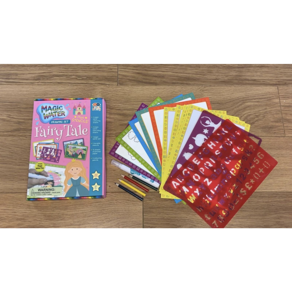 Dim Gray Water Magic Drawing Set, Fairytale Bath Time Fun