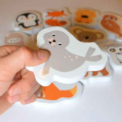 Light Gray Bath Time Stickers, Furry Friends Bath Time Fun