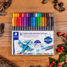 Chocolate Staedtler Design Journey Double-ended Watercolour Brush Pens, Assorted Colours, 36Pk Pens and Markers
