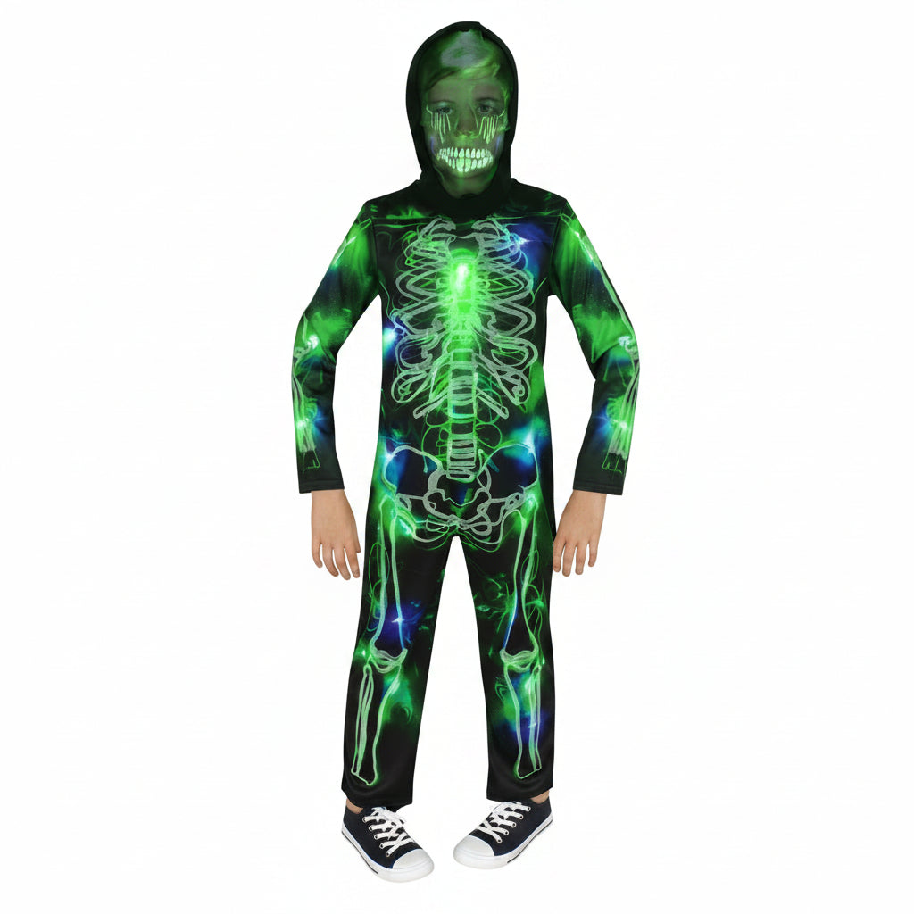 White Smoke Spooky Skeleton Costume Costumes