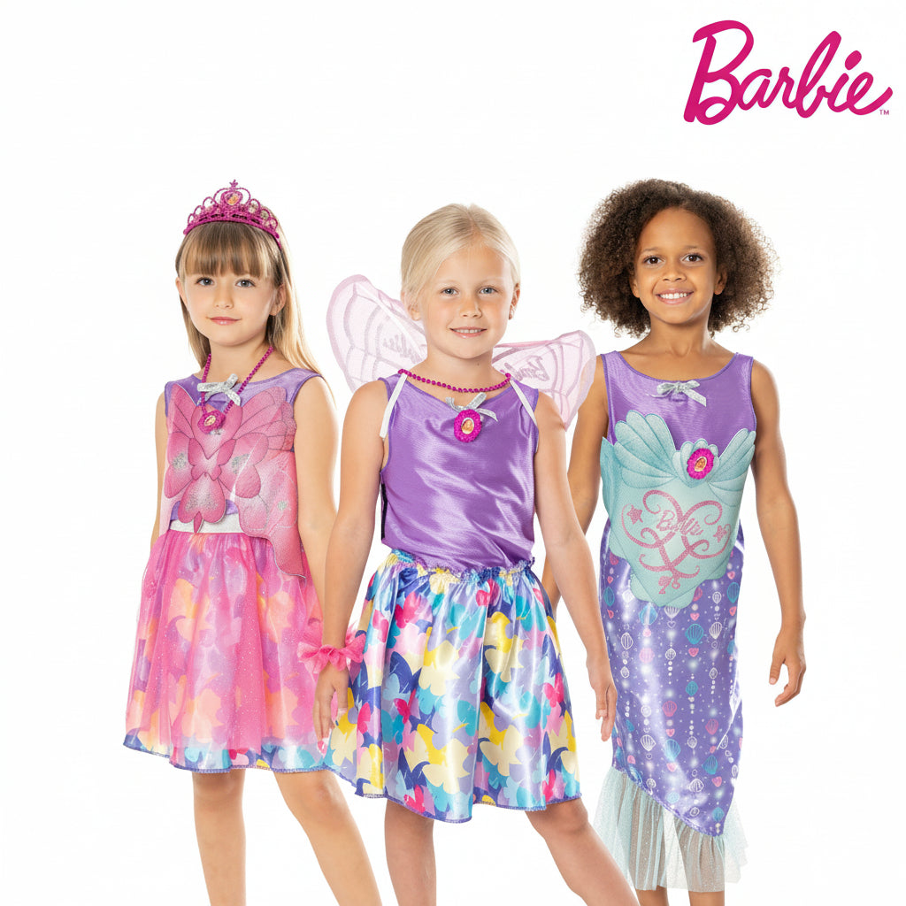 White Smoke Barbie Dress-Up Trunk With Accessories 4-6 years Costumes