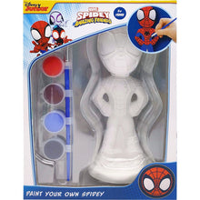Paint-your-own Spidey plaster figure kit with 4 paint pots