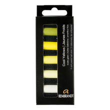 Black Rembrandt Pastels,  Cool Yellows, 5 Piece Set Pastels & Charcoal