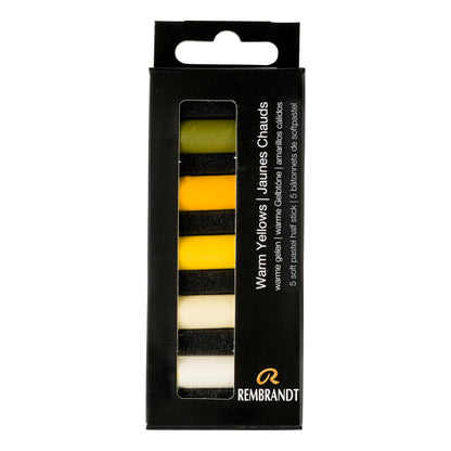 Black Rembrandt Pastels,  Warm Yellows, 5 Piece Set Pastels & Charcoal