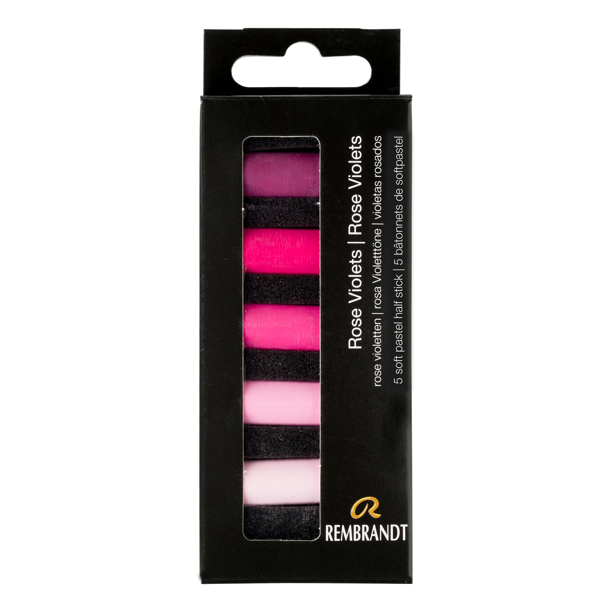 Black Rembrandt Pastels,  Deep Violets, 5 Piece Set Pastels & Charcoal