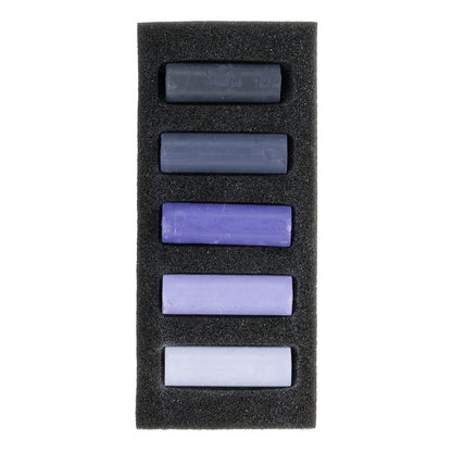 Dark Slate Gray Rembrandt Pastels,  Deep Violets, 5 Piece Set Pastels & Charcoal