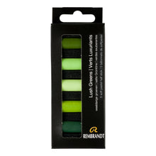 Black Rembrandt Pastels,  Lush Greens, 5 Piece Set Pastels & Charcoal