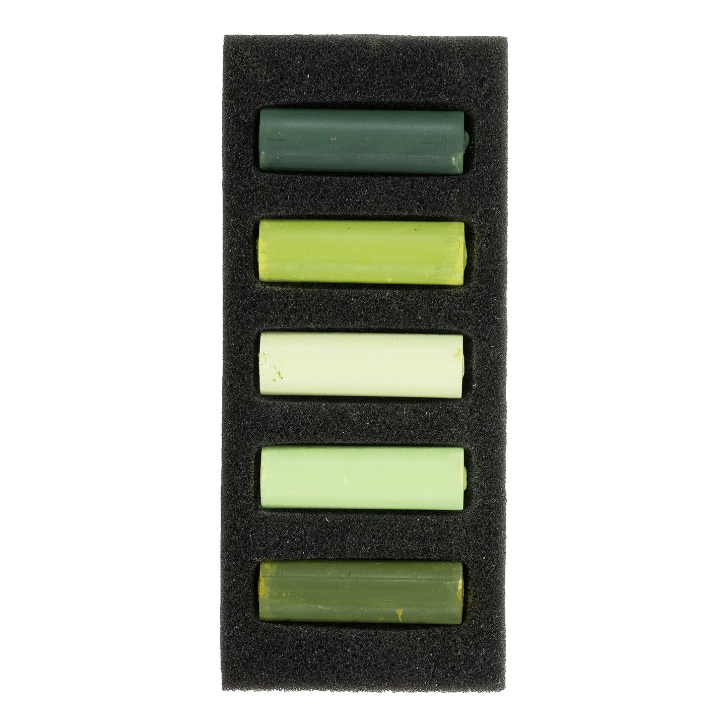 Black Rembrandt Pastels,  Lush Greens, 5 Piece Set Pastels & Charcoal