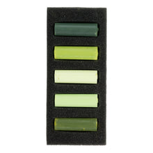 Black Rembrandt Pastels,  Lush Greens, 5 Piece Set Pastels & Charcoal