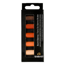 Black Rembrandt Pastels,  Burnt Sienna, 5 Piece Set Pastels & Charcoal