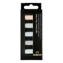 Black Rembrandt Pastels,  Light Greys, 5 Piece Set Pastels & Charcoal