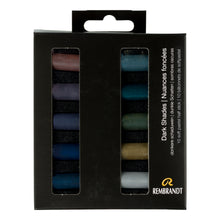 Black Rembrandt Pastels,  Dark Shades, 10 piece set Pastels & Charcoal