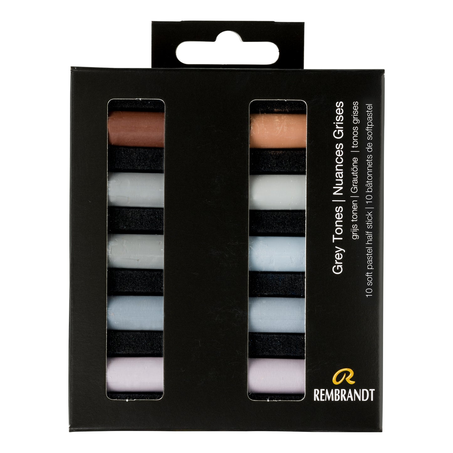 Black Rembrandt Pastels,  Grey Tones, 10 piece set Pastels & Charcoal