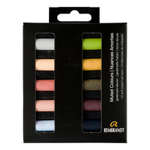 Black Rembrandt Pastels,  Muted Colours, 10 piece set Pastels & Charcoal