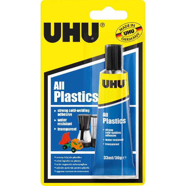 Gold UHU All Plastics Glue, 33ml/ 30g Glues