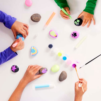 Misty Rose Faber Castell Creativity for Kids Glow in the Dark Rock Painting Kit Kids Craft Kits