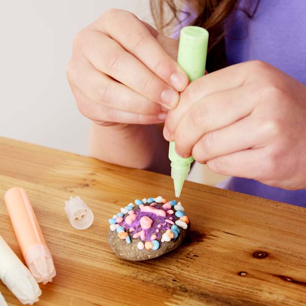 Peach Puff Faber Castell Creativity for Kids Glow in the Dark Rock Painting Kit Kids Craft Kits