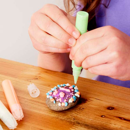 Peach Puff Faber Castell Creativity for Kids Glow in the Dark Rock Painting Kit Kids Craft Kits