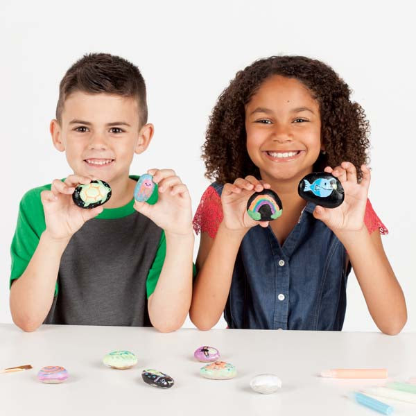 White Smoke Faber Castell Creativity for Kids Glow in the Dark Rock Painting Kit Kids Craft Kits