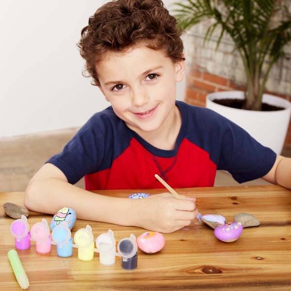 Lavender Faber Castell Creativity for Kids Glow in the Dark Rock Painting Kit Kids Craft Kits