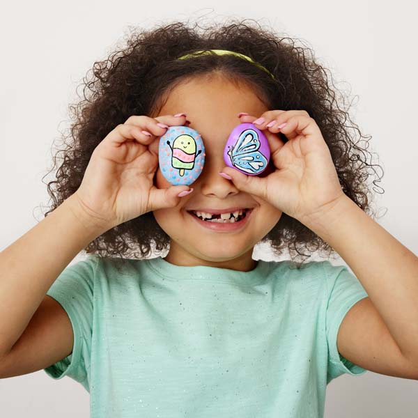 Lavender Faber Castell Creativity for Kids Glow in the Dark Rock Painting Kit Kids Craft Kits