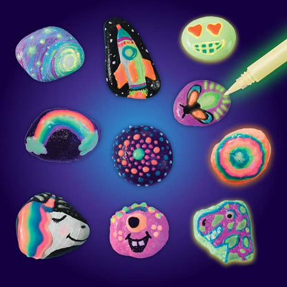 Midnight Blue Faber Castell Creativity for Kids Glow in the Dark Rock Painting Kit Kids Craft Kits