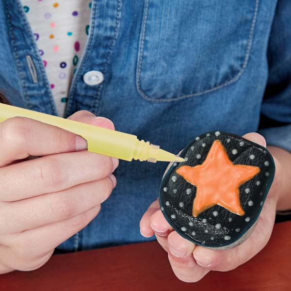 Steel Blue Faber Castell Creativity for Kids Glow in the Dark Rock Painting Kit Kids Craft Kits