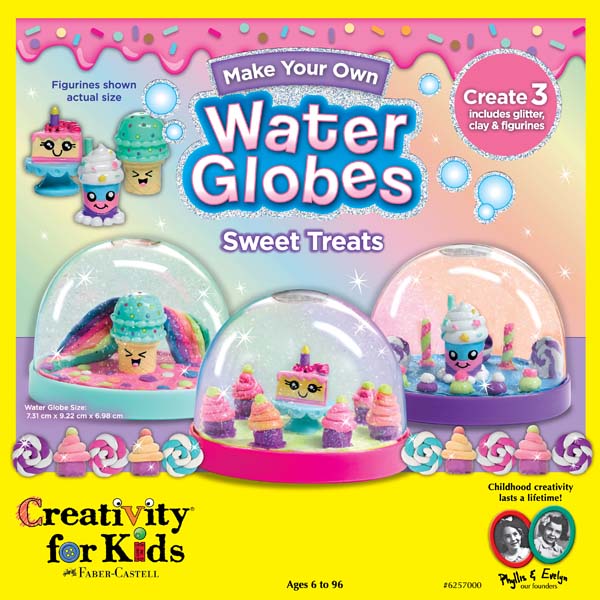 Yellow Faber Castell Creativity for Kids Make your Own Water Globes Sweet Treats Kids Craft Kits