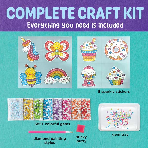 Medium Turquoise Faber Castell Creativity for Kids Big Gem Diamond Painting Stickers Kids Craft Kits